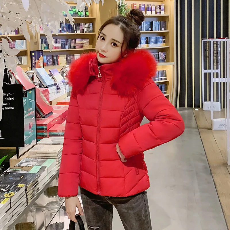 2024 Winter Jacket New Women Parka Fur collar Removable Casual Female Cotton Down Jacket High quality Short Ladies Puffer Coat