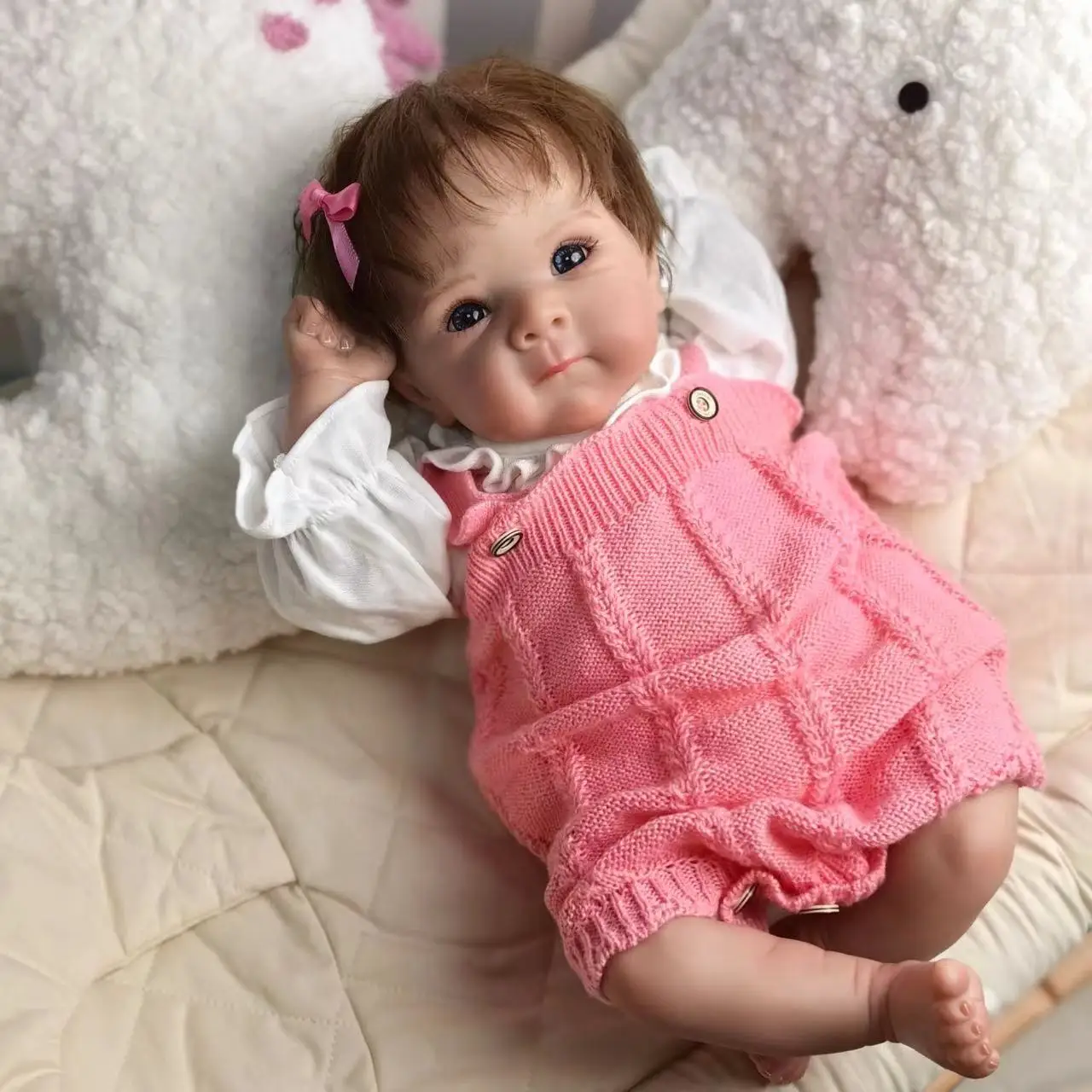 Lovely Small Reborn Baby Dolls with Rooted hair 3D painted Realistic Newborn Baby Doll Toy Birthday Christmas Gifts