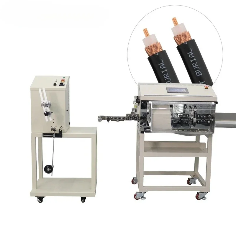 EW-06H-3 Micro High Precision Coaxial Cable Cutting Stripping Machine 0.1-6mm OD Essential Equipment For Cable Manufacturing
