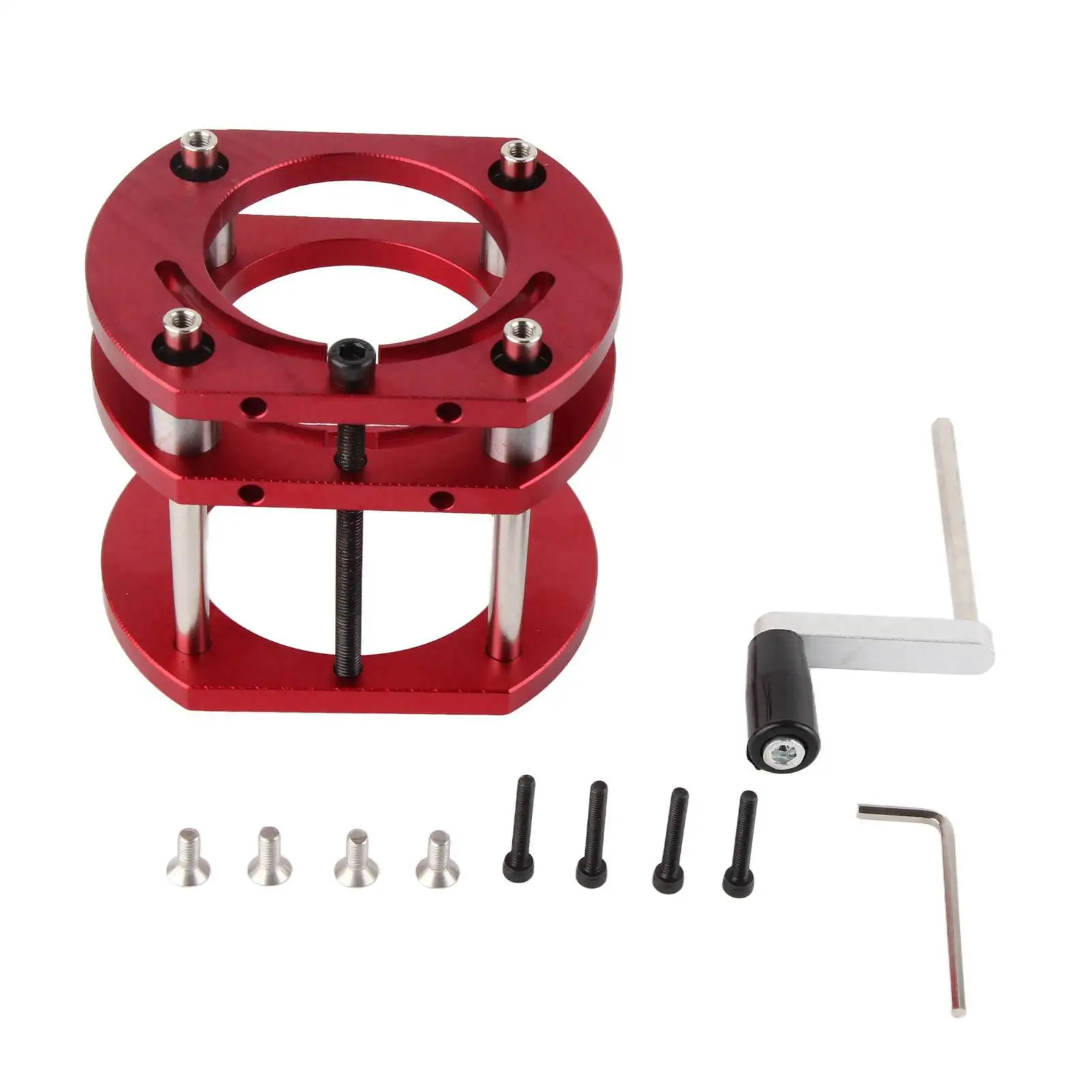 

4 Jaw Clamping Router Table Lifting System Base Router Lift Base Aluminum Alloy Stainless Steel Lifting Table Base Router Lift