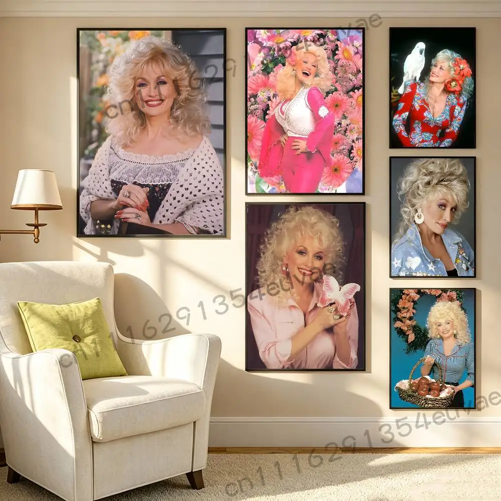 Singer D-Dolly P-Parton Poster For Wall Prints for Living Room Bedroom Office Home Decoration Gift
