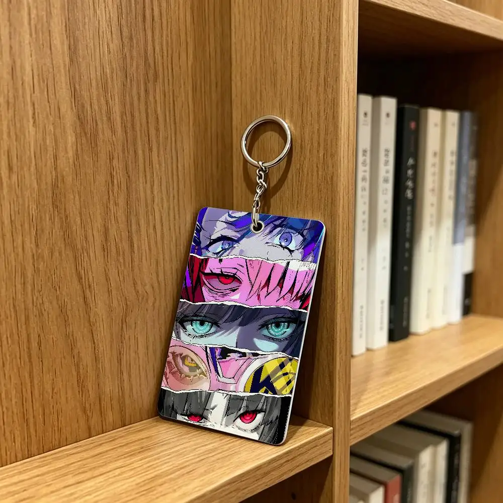 A-Ado U-Usseewa Singer Card Case Leather Card Holder Keychain Key Ring Door Access Tags ID Card Case Keychain view 6