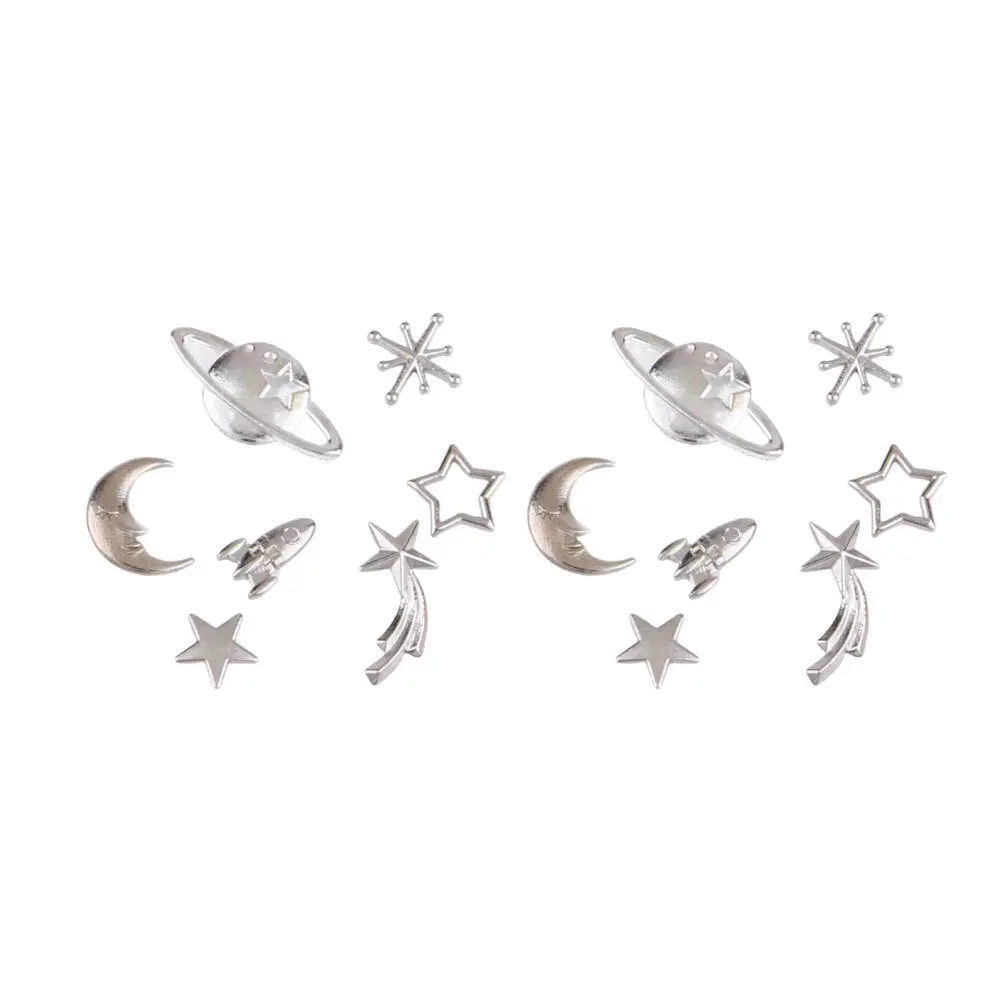 

35pcs Metal Star Moon Charms Alloy Diy Jewelry Making Supplies Pendant Bag Decor Handmade Craft Epoxy Resin Accessories