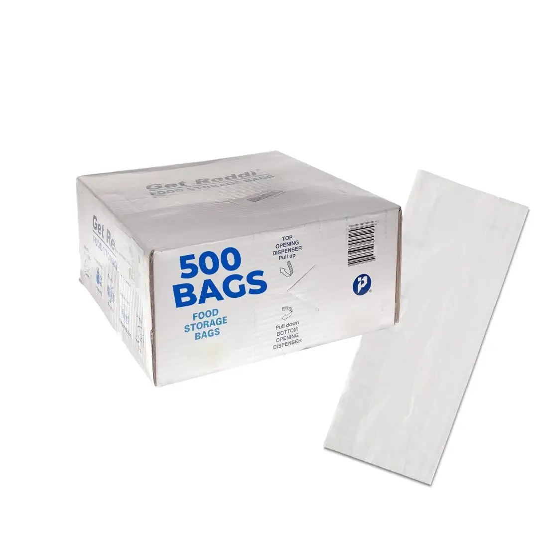 

PB100824 22 qt Capacity, 24" Length x 10" Width x 8" Gusset, Food and Utility Poly Bag (Case of 500)
