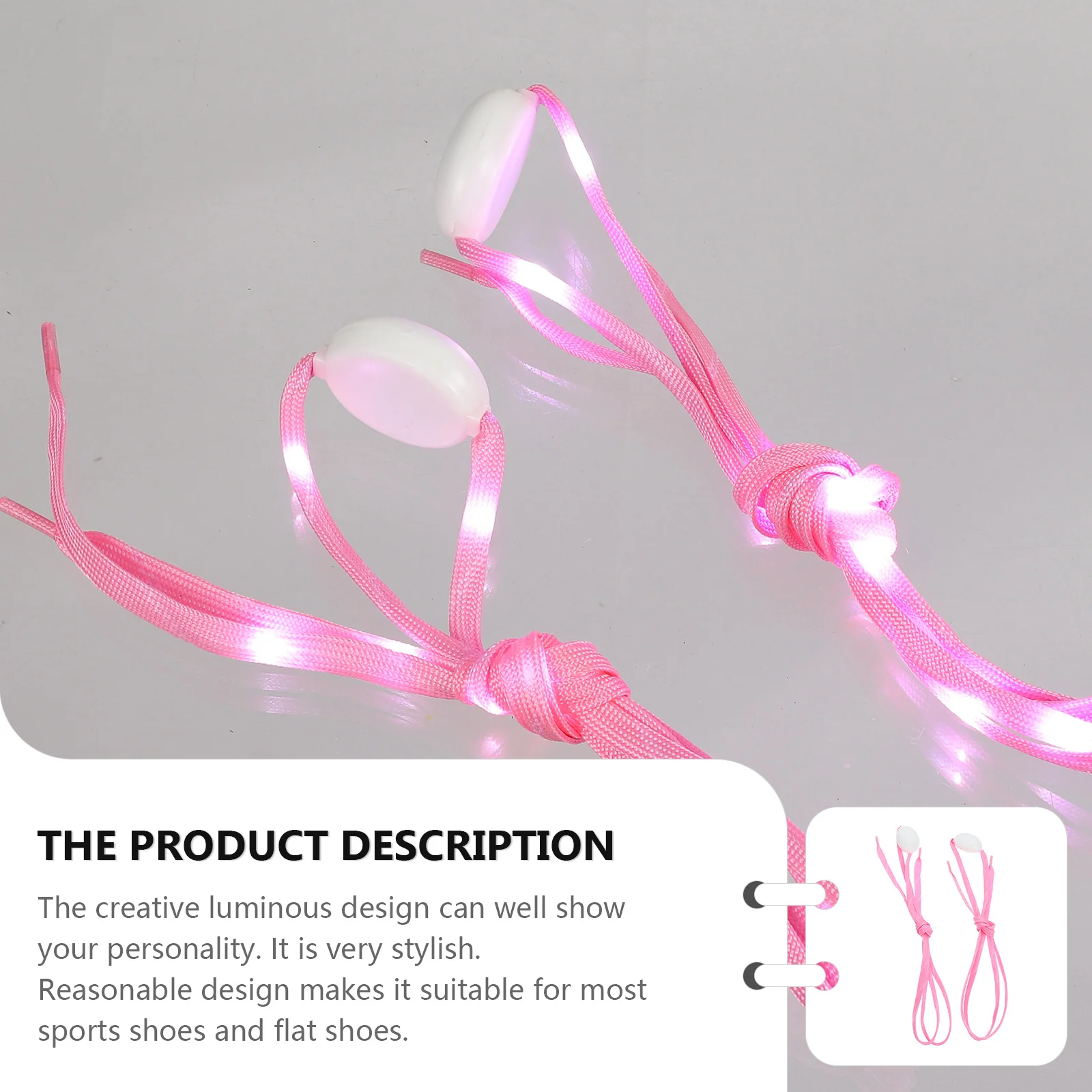 

1Pair LED Luminous Shoelaces Flashing Glowing Shoelaces Durable Nylon Shoestrings Flat Sports Shoes Accessory Light Up
