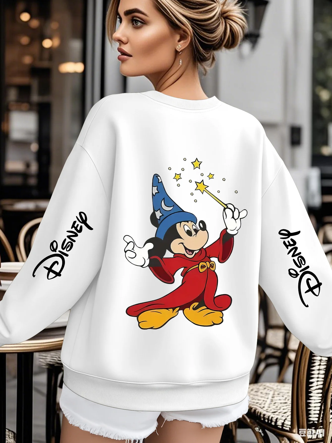 Disney magicien Minnie Mouse sweat à capuche polaire femmes hommes coton automne hiver pull à capuche à manches longues surdimensionné hauts