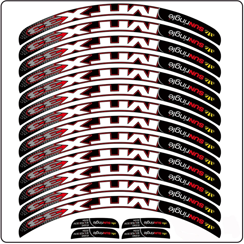 MTX33/39 Bicycle Rim Sticker Road Bicycle Wheel stickers MTB Bike Decorative Decals 26 27.5 29 700C Generic Cycing Accessories