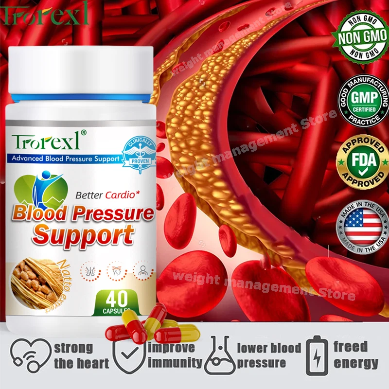 Blood Pressure Supplements - Promotes Blood Pressure Balance, Circulation Health Support - Improve Heart and Vascular Health