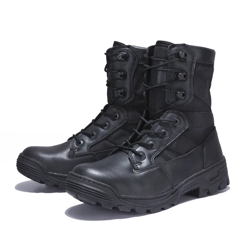 Botas impermeáveis Desert para exterior, Sapatos de segurança do trabalho, Botas pretas para caminhadas e esportes, Inverno