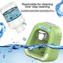 Mini dispensador de agua Dual para niños, lindo juguete de cocina de dibujos animados, fuente de bebida de leche de jugo de agua fría/caliente, simulación