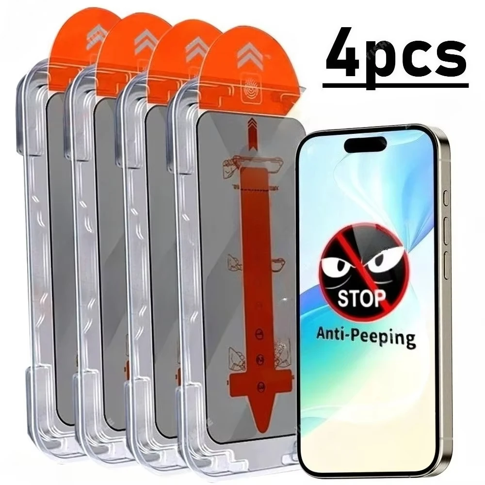 

1-4PCS Privacy Screen Protector For Xiaomi Poco F6 Pro Oleophobic Coating Dust Free Easy Install Protective Tempered Glass Film