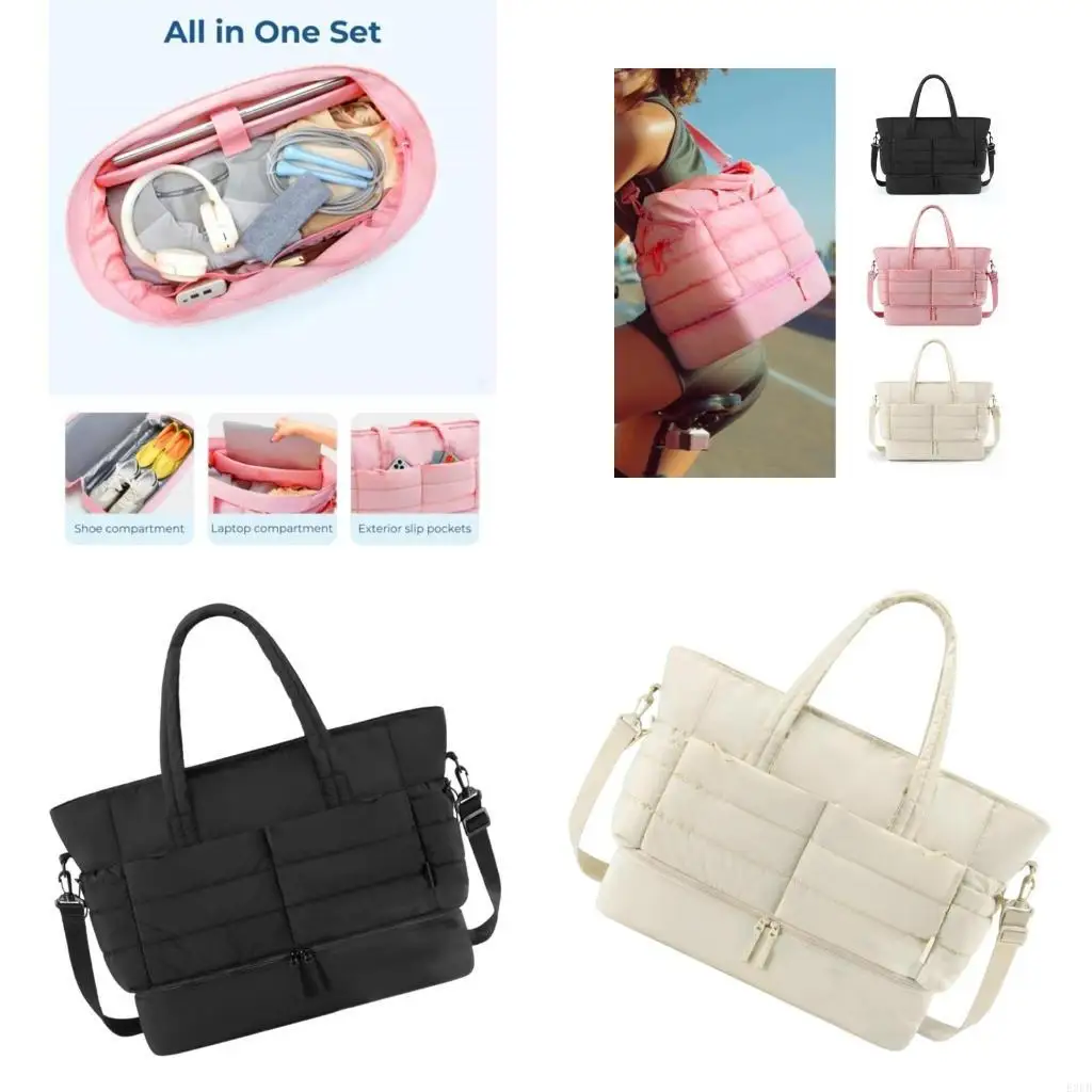 

Сумка для спортзала Стеганая сумка на плечо Ночная сумка Большая вместительная дорожная сумка Сумка для выходных Стеганая сумка