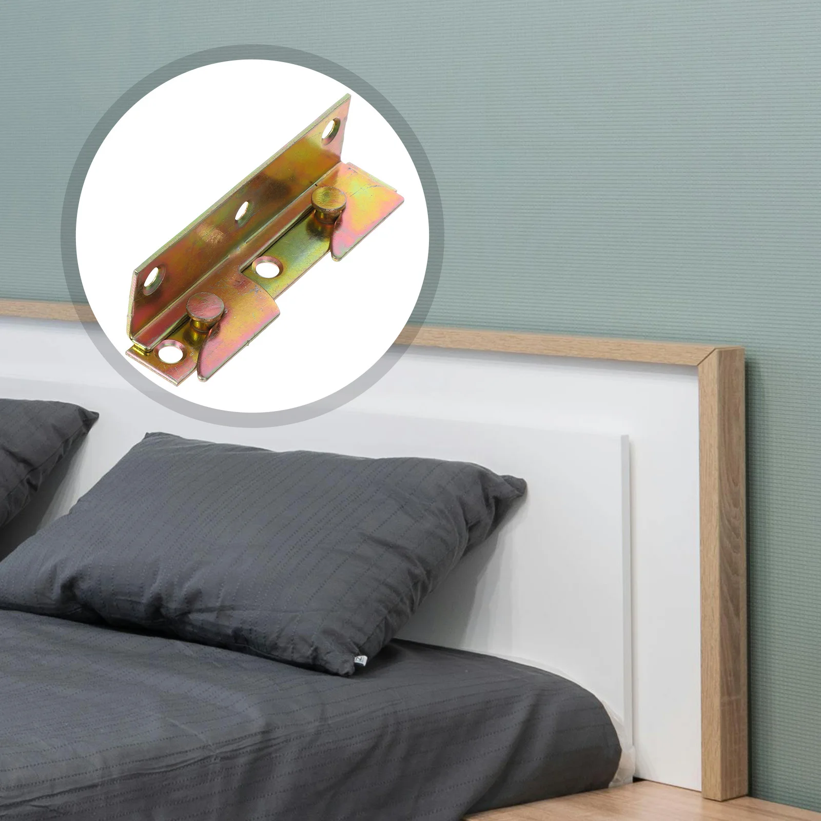 

4pcs Sturdy Iron Connectors Thickened Hinge Buckle Frame Brackets Fasteners Replacement Hardware Accessories Metal Furniture