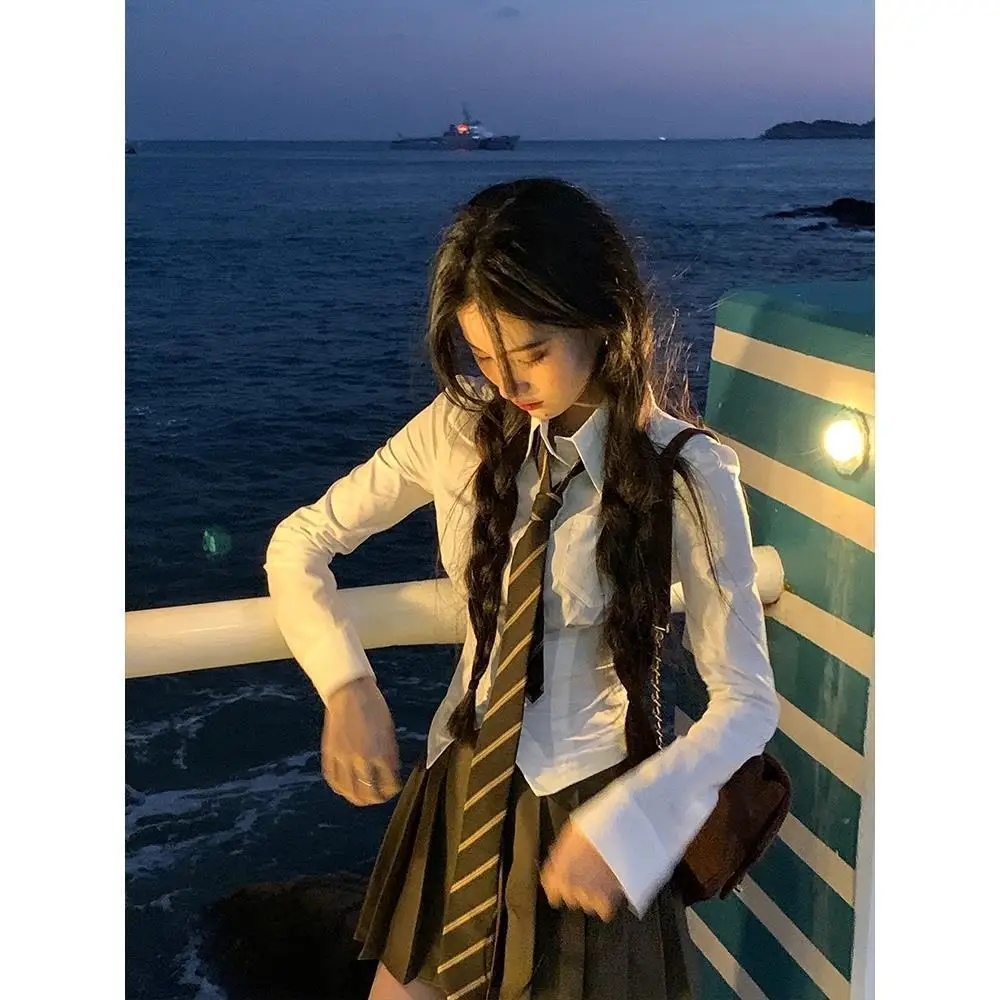 Japanese Jk Uniform Suit women's Spring High Waist Improved Jk Uniform Set Lady Daily Fashion  Korea Imporved School Uniform