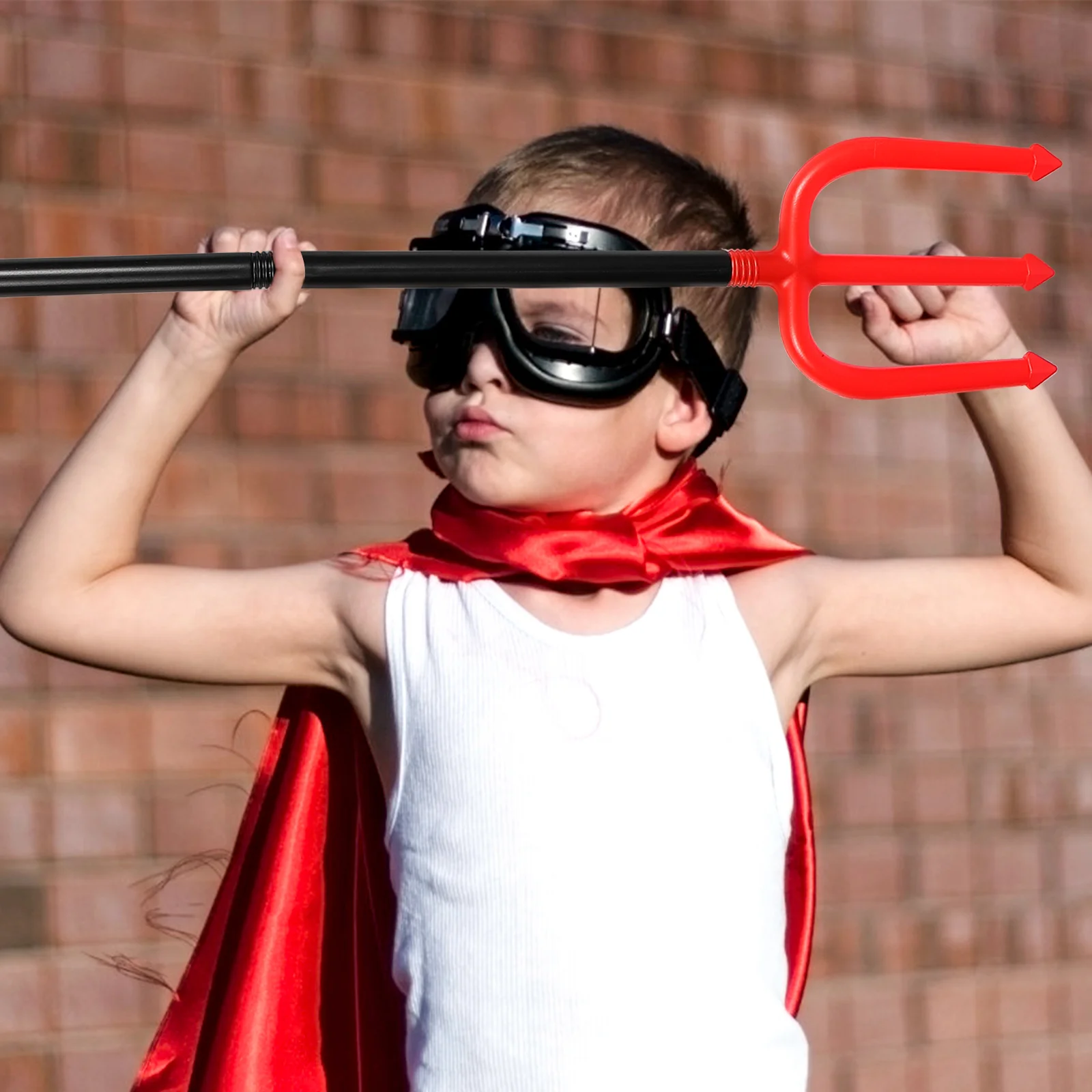 

1pc Demon Trident Prop Lightweight Compact Halloween Cosplay Plastic Masquerade Party Costume Accessories Kids Toy