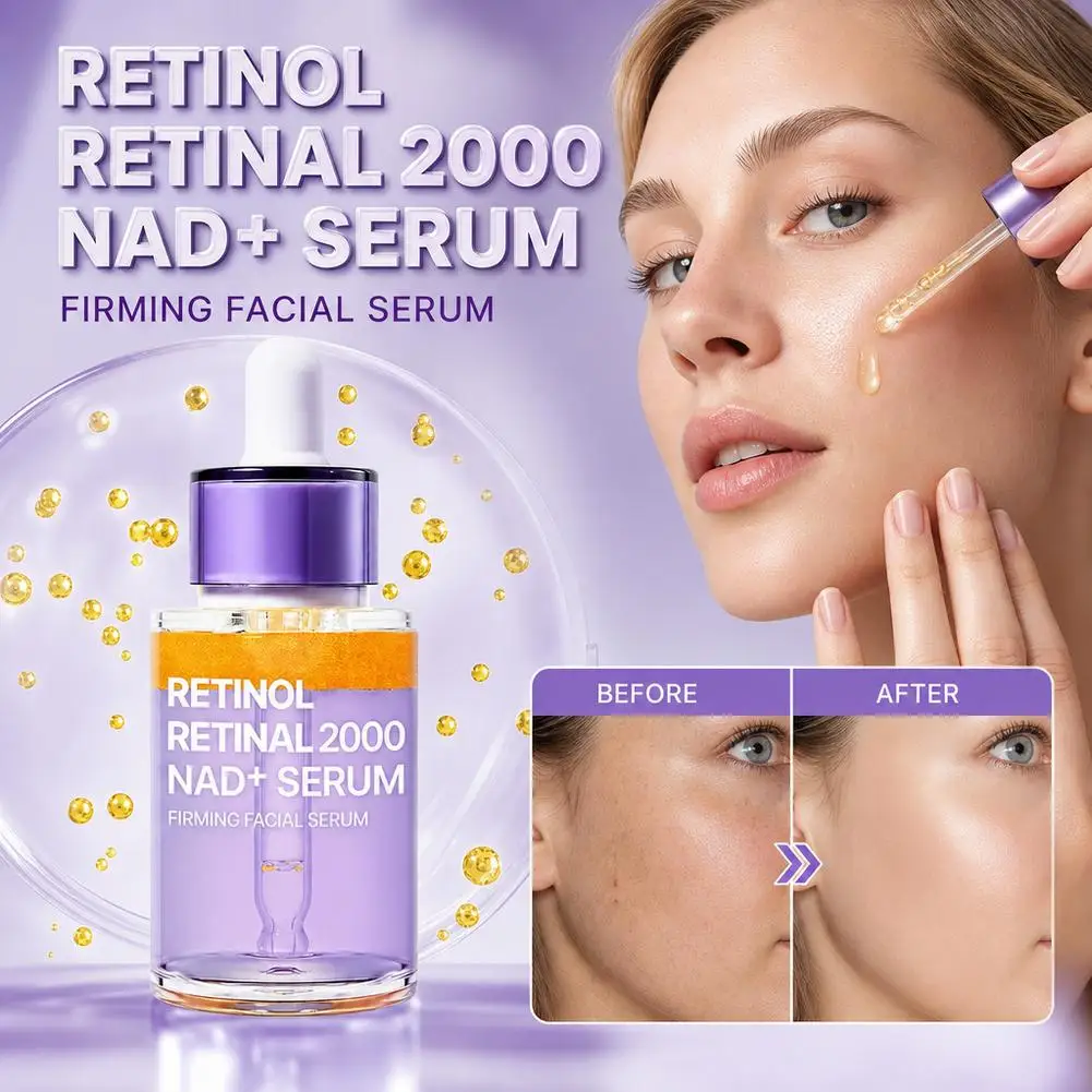 Retinol 2000 NAD Facial Serum 30ml Collagen Boost Firming Repair Moisturizing Facial Essence For Youthful Glowing Skin