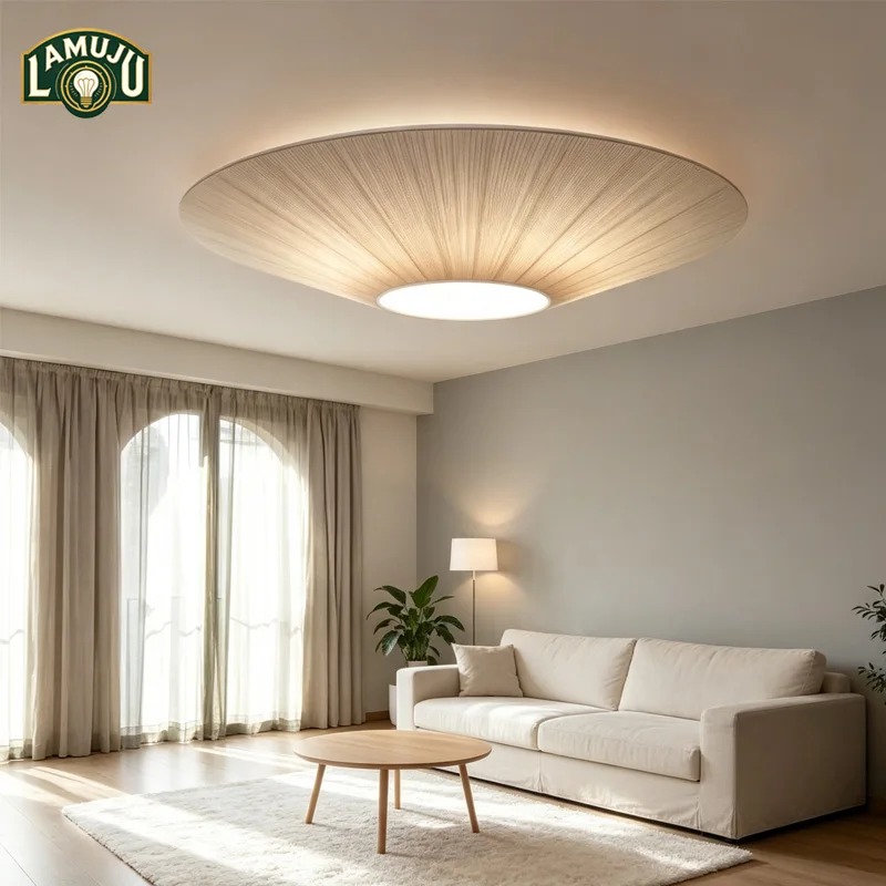 Obrázek 7: Wabi-sabi minimalistické LED strop lustry lamp spláchnout namontovat textilie přívěsek světel domácí dekorace dinning žití pokoj ložnice