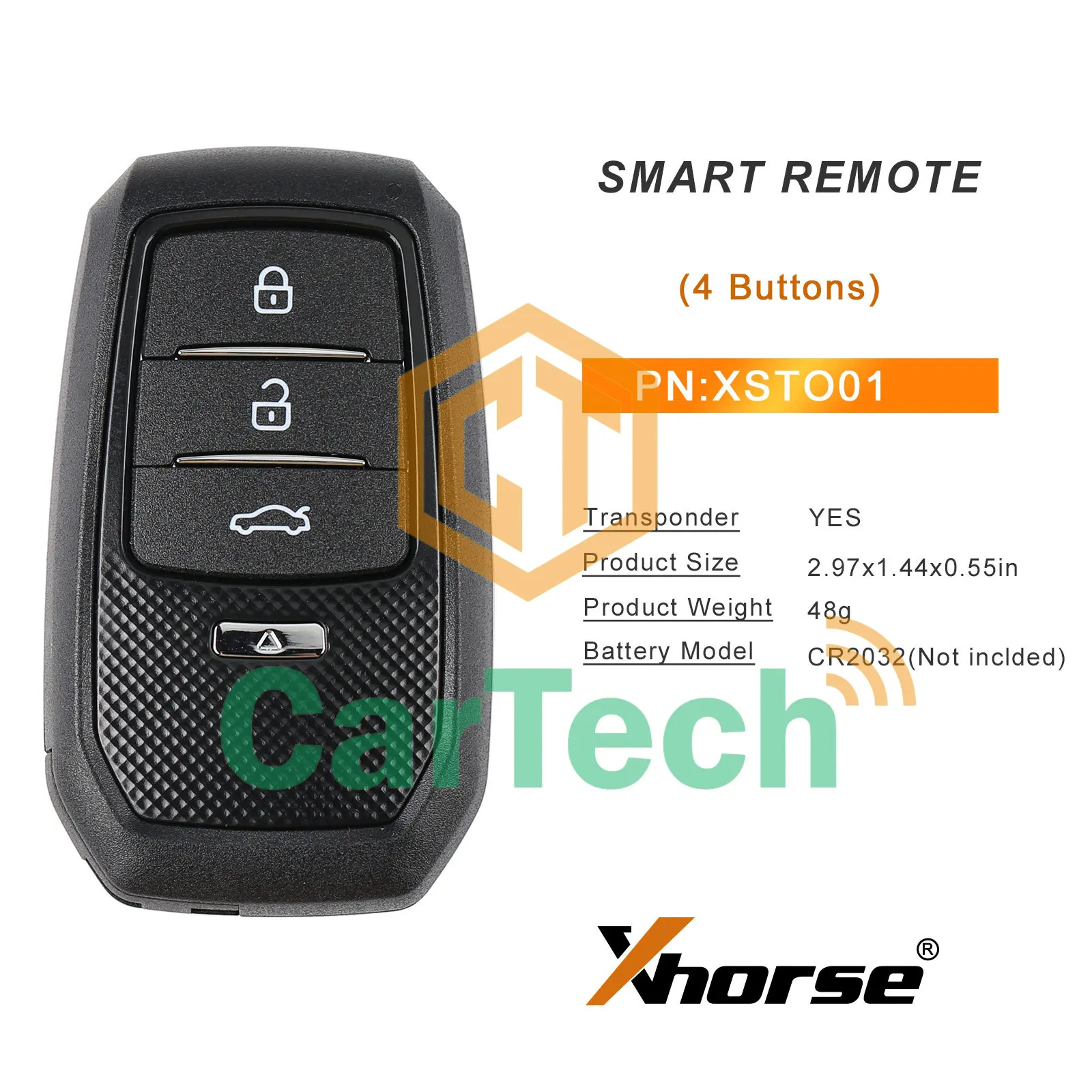 Xhorse XSTO01EN Toyota XM38 Smart Key 4D 8A 4A All in One with Key Shell Supports Rewrite
