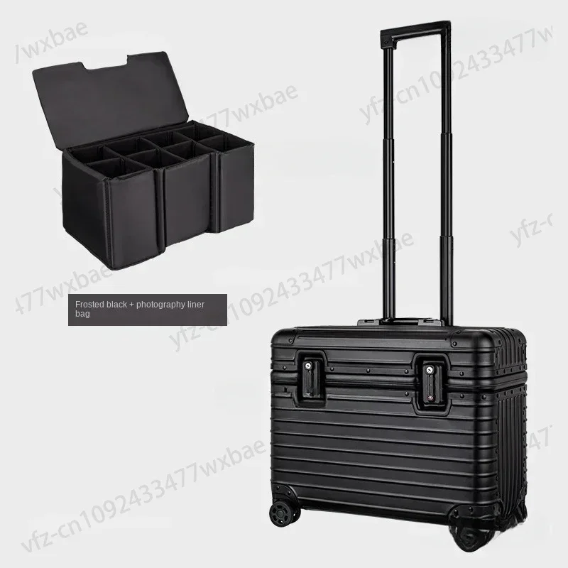 All aluminum magnesium alloy suitcases, men's and women's suitcases, carry on suitcases, wheel storage boxes