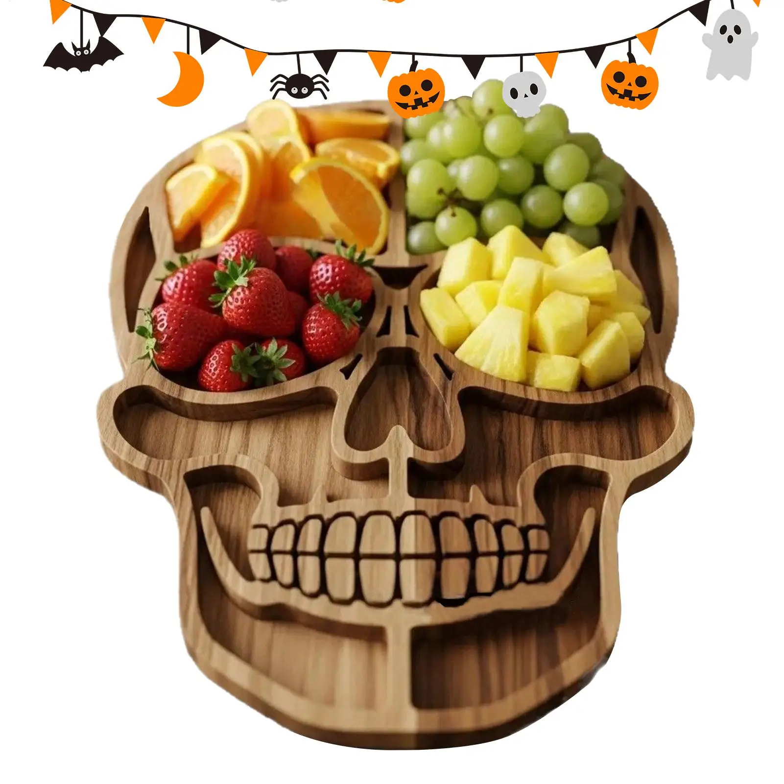 

Charcuterie Platter Wooden Skull Food Platter Decorative Charcuterie Boards For Picnic Party Buffet Wedding Restaurant Outdoor
