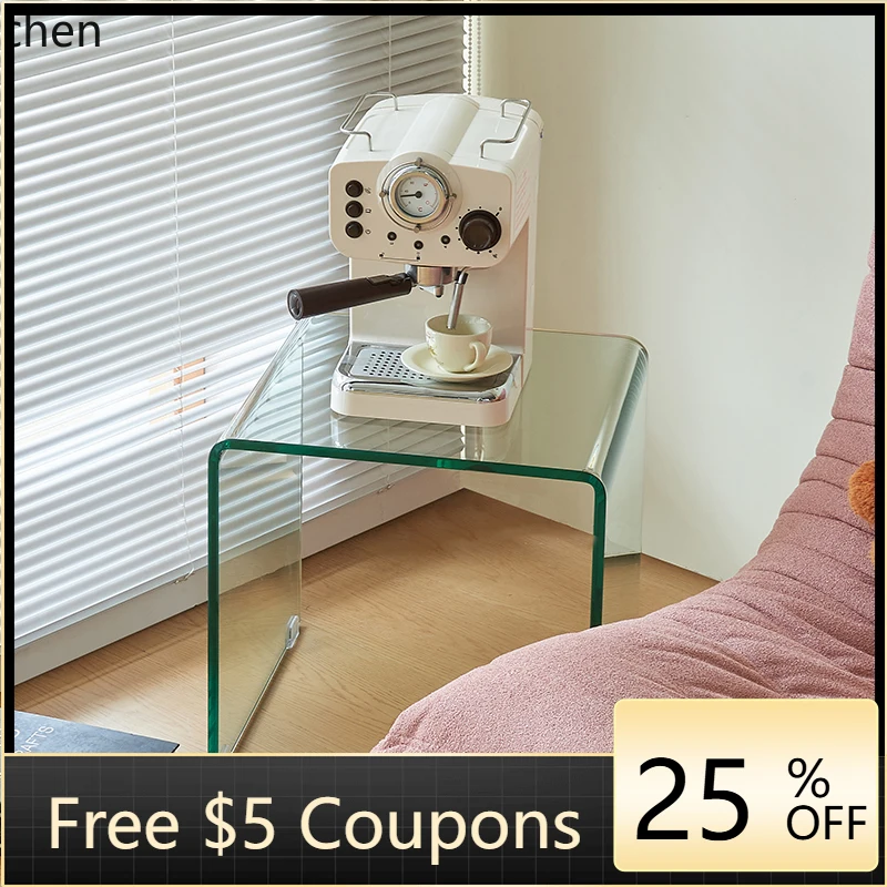 

living room glass sofa side square small coffee table bedside table
