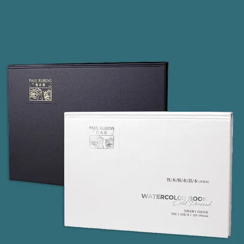 Paul Rubens 수채화 그림 책 높은 흡수성 냉간 압착 수채화 용지 스케치북 100% 면 300gsm 20 매