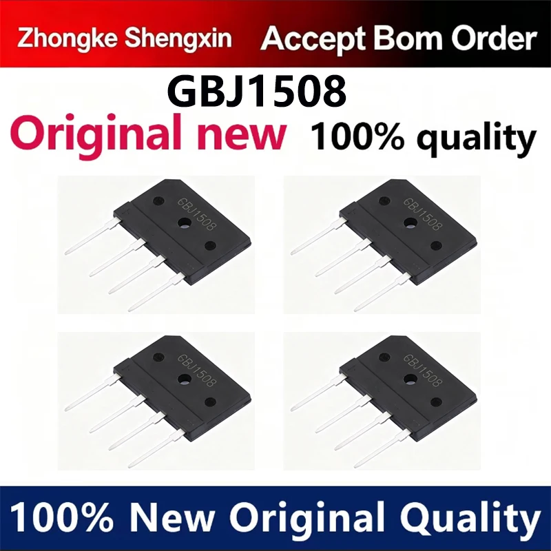 （5pcs）Rectification Bridge GBJ1508 15A/800V New Original Commonly Used Electromagnetic Furnace Bridge Stack Flat Bridge