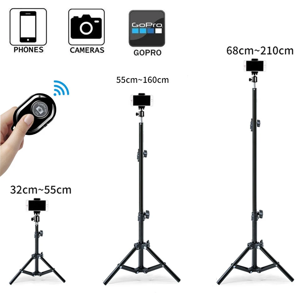 160/210cm Tripod for Phone Smartphone Tripod Mobile Mount Iphone Camera Stand Tripe for Xiaomi Cellphone Cellular