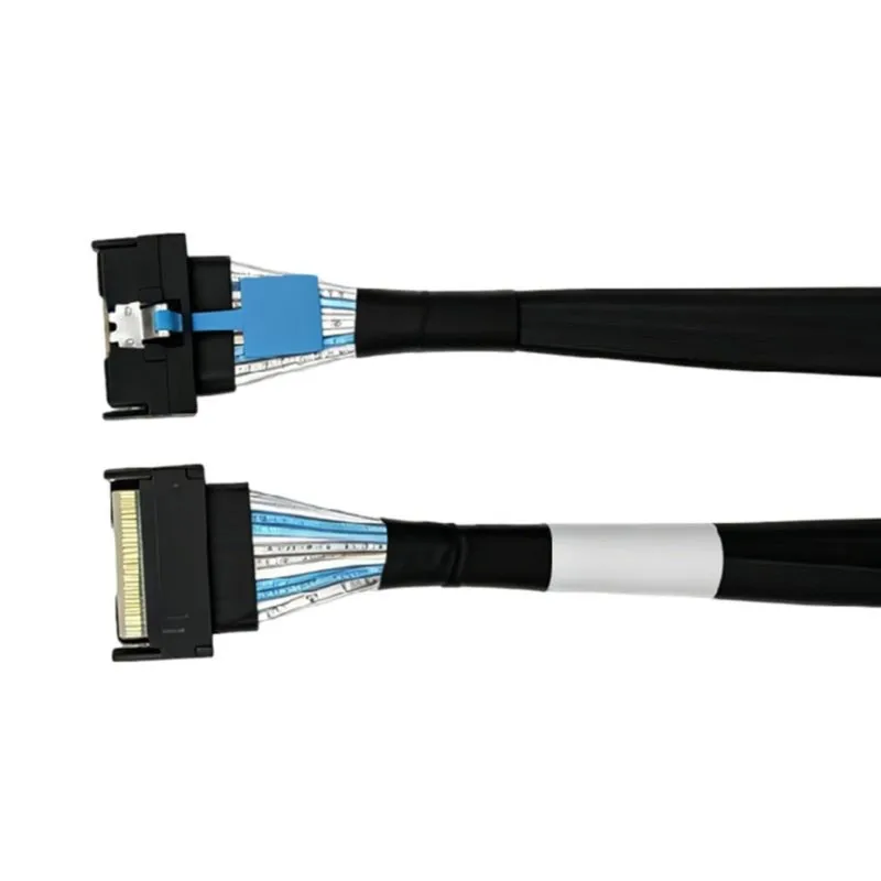 Super Sale PCIe 5.0 X16 to Dual MCIO-8i Extension Cable GPU Server Expansion Adapter for GPU Network Card U.2 SSD 50CM