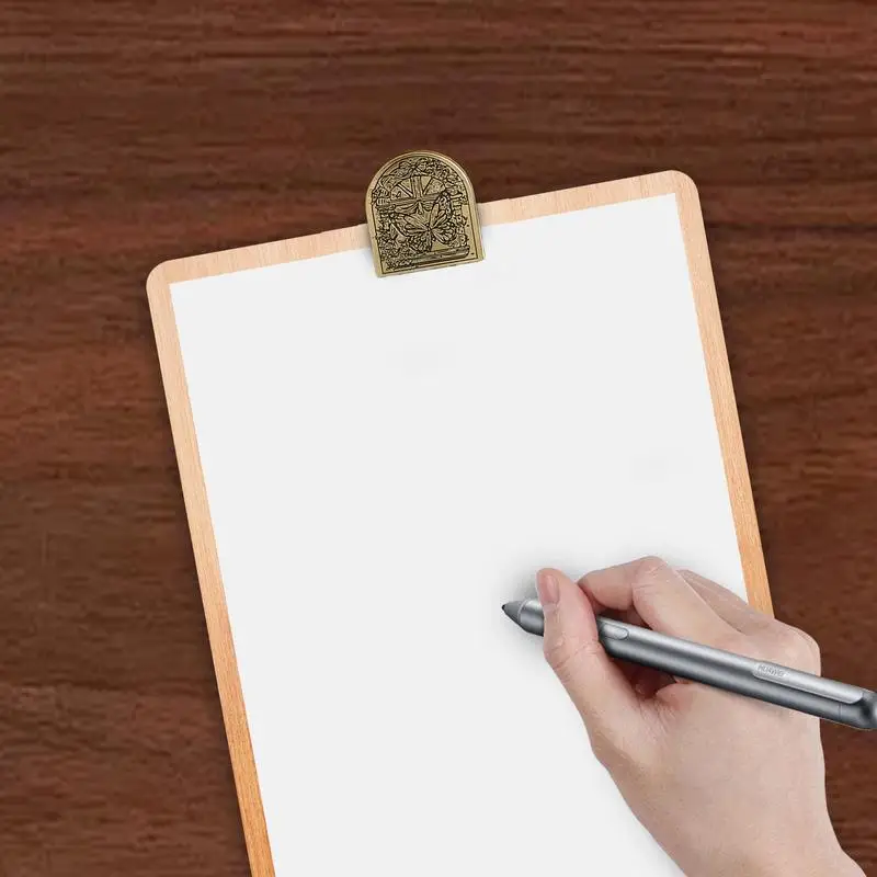 愛好家のためのビンテージメタルブックバインダー、ジャーナルクリップ、装飾的な請求書バインダー、旅行者、学生の文房具