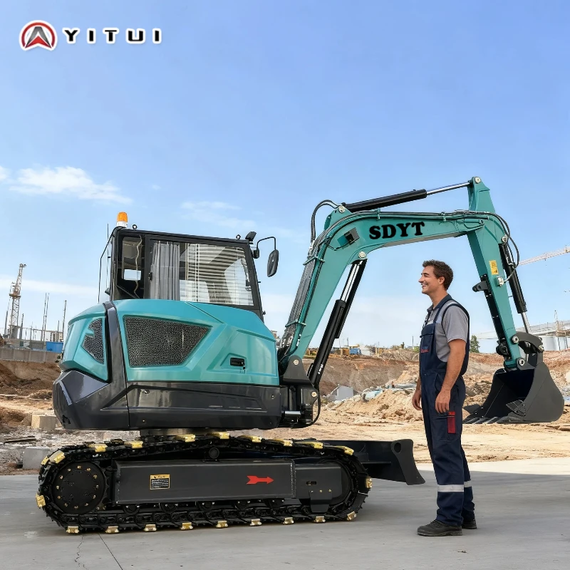 Mini Excavators 6.5 Ton Customized Small Excavator Powerful Engine Mini Digger Euro 5 Kubota Engine Showroom Model