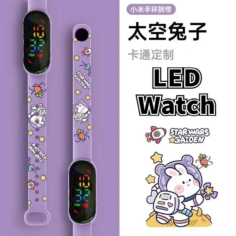 Disney Winnie the Pooh children's watches cartoon Buzz Lightyear Stitch LED touch waterproof electronic kids watch birthday gift