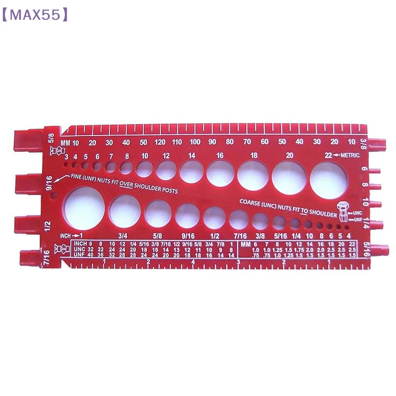 【MAX-55】Multi Functional Inch Metric Quick Identification Nut Bolt Thread Check Gauge Protable Thread Measuring Tool