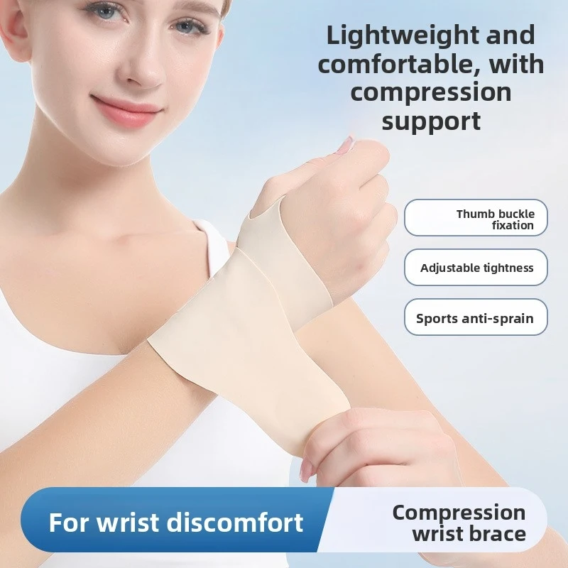 

1Pc Elastic Wristband Wrist sleeve Brace Compression Thin Wrist Badminton tennis Wrist Thumb Support Brace Gloves Palm Protector