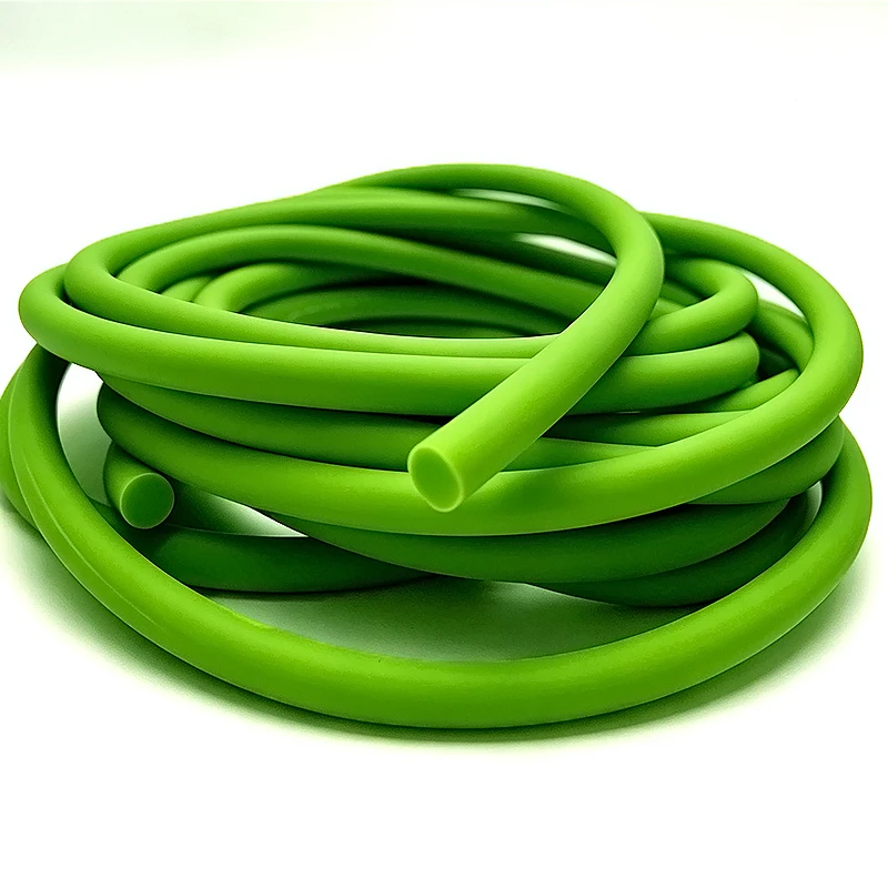 6mm Diameter Green Natural Latex Solid Strip 1/2/3M Instrument Shock Absorption Buffer Furniture Anti Slip Noise Reduction Seal