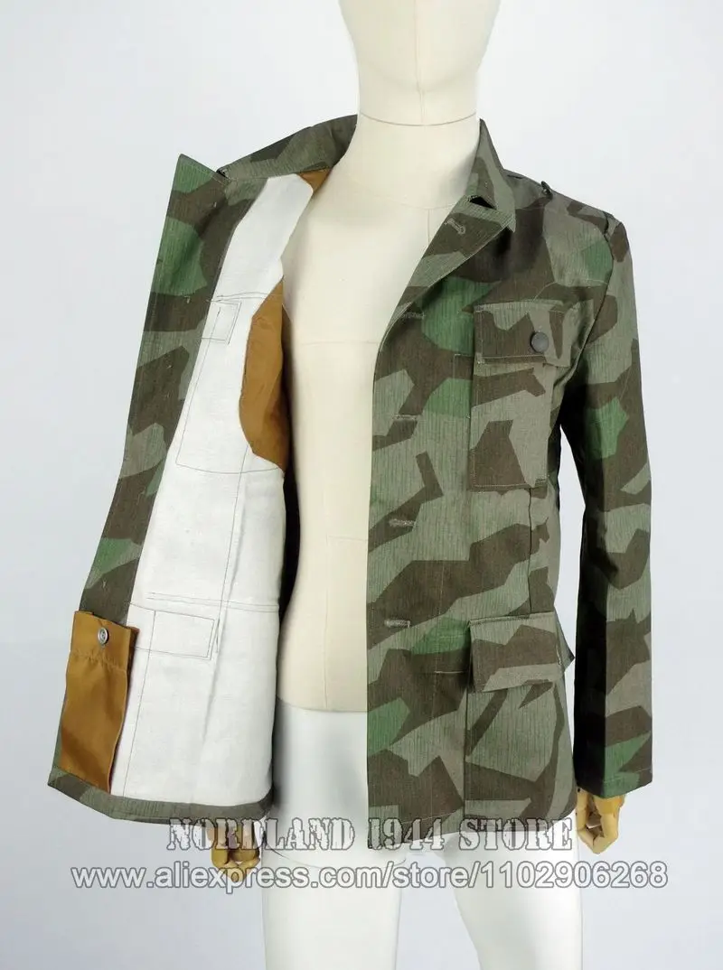 Reproduction Cosplay German M43 Splinter Pattern Camouflage Fileld Blouse and Trosers Nordland 1944