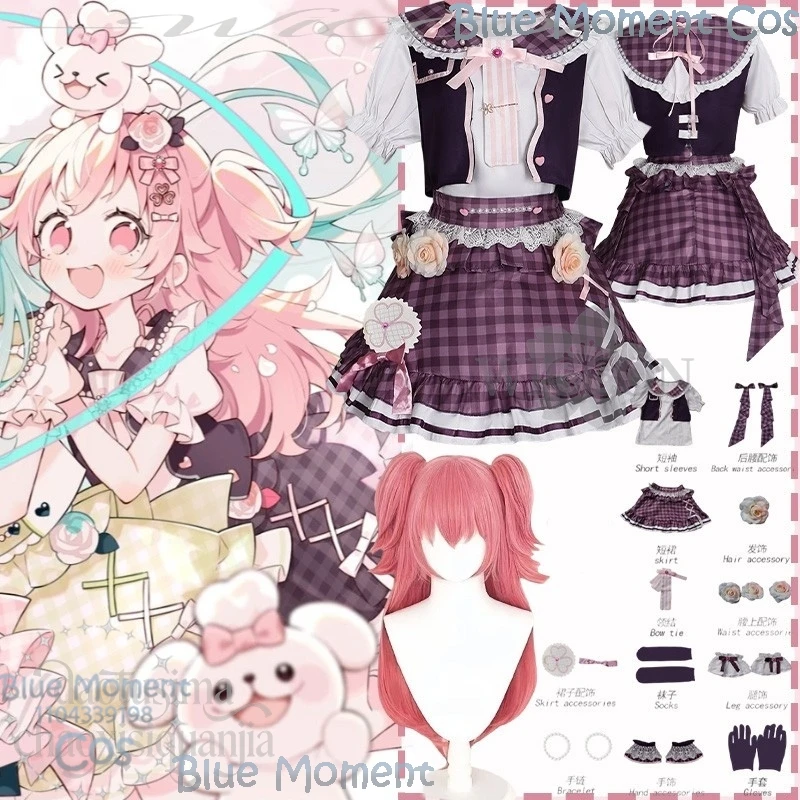 أنيمي لعبة مشروع Sekai تأثيري المزيد من القفز! 4 الذكرى السنوية موموي إيري زي الأرجواني Kawaii الحلو لوليتا جيراي كي عيد الميلاد