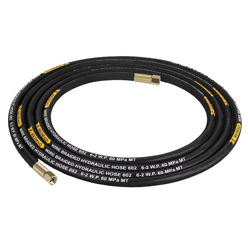 Cavitt High-Pressure Forged Steel Wire Reinforced Alloy Hydraulic Hose Head Smooth Surface Lubrication System Rubber Grease