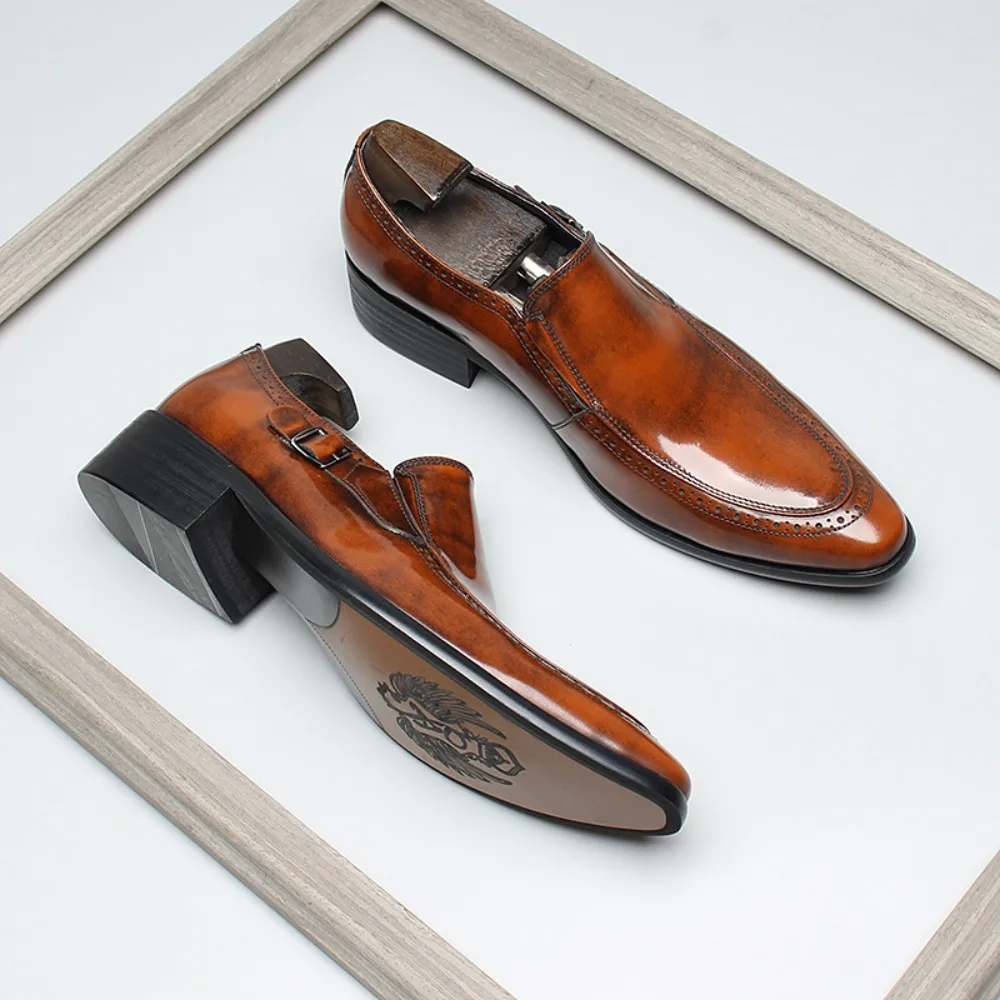 2027 New Men's Casual Shoes Business Formal Wear Plus Size Versatile for Weddings Simple Comfortable Retro Artistic Men's Shoes
