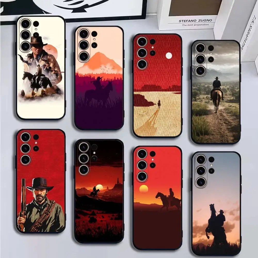 

R-Red Dead Redemption RDR Phone Case For SamsungS25,24,21,22,23,30,Ultra,20,Plus,Fe,Lite,Note,10,9,Soft Black Cover