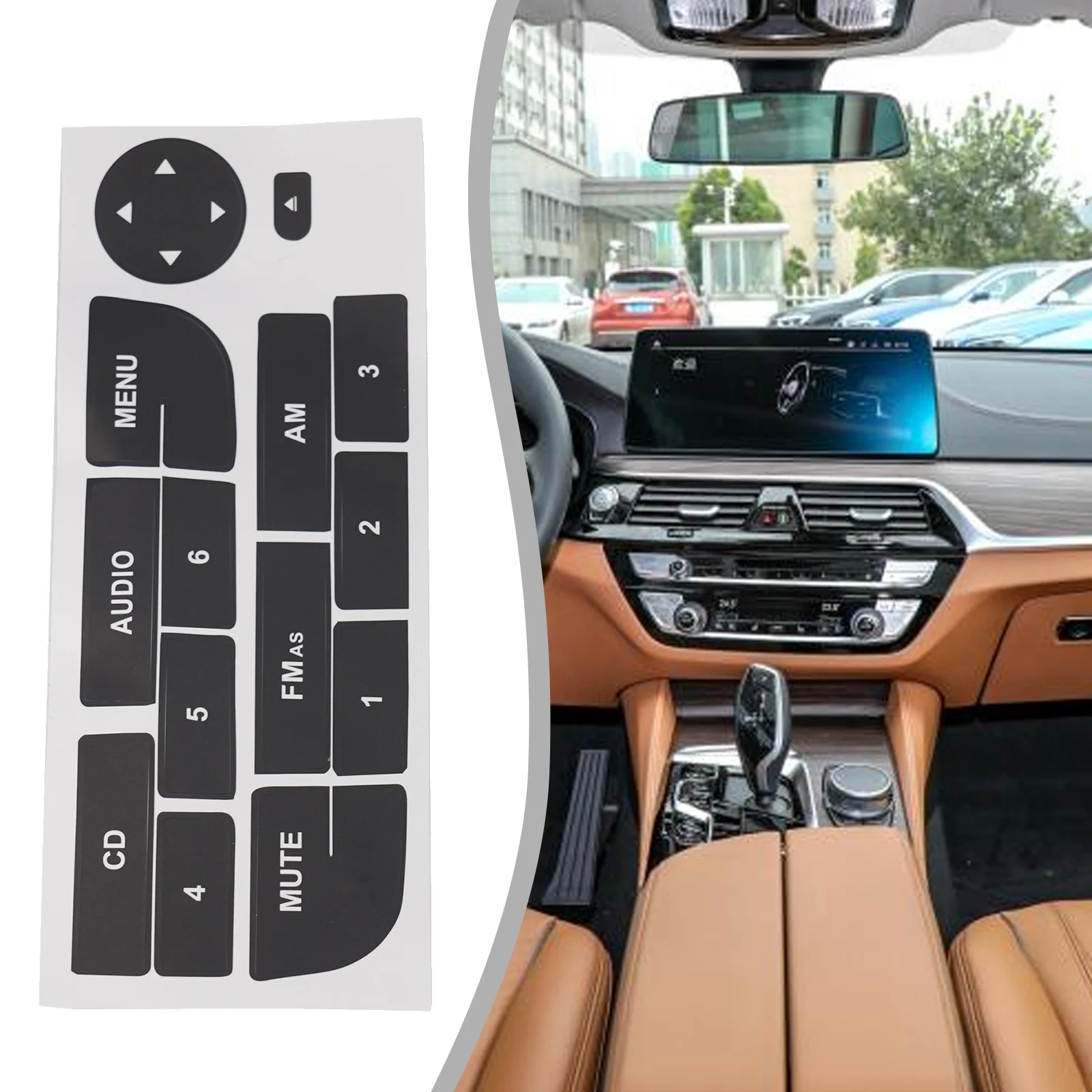 Radio Button Repair Decals Stickers for Fiat Grand For Punto Front Dashboard Panel Button Visibility Enhancement