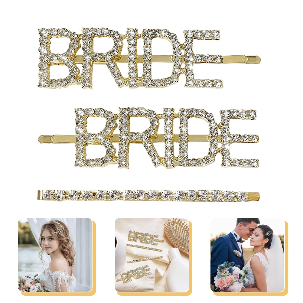 

3pcs Clips Girl Headdress Durable Alloy Wedding Accessory Girls Hairpin Long Wear Without Wedding Accessory Falling