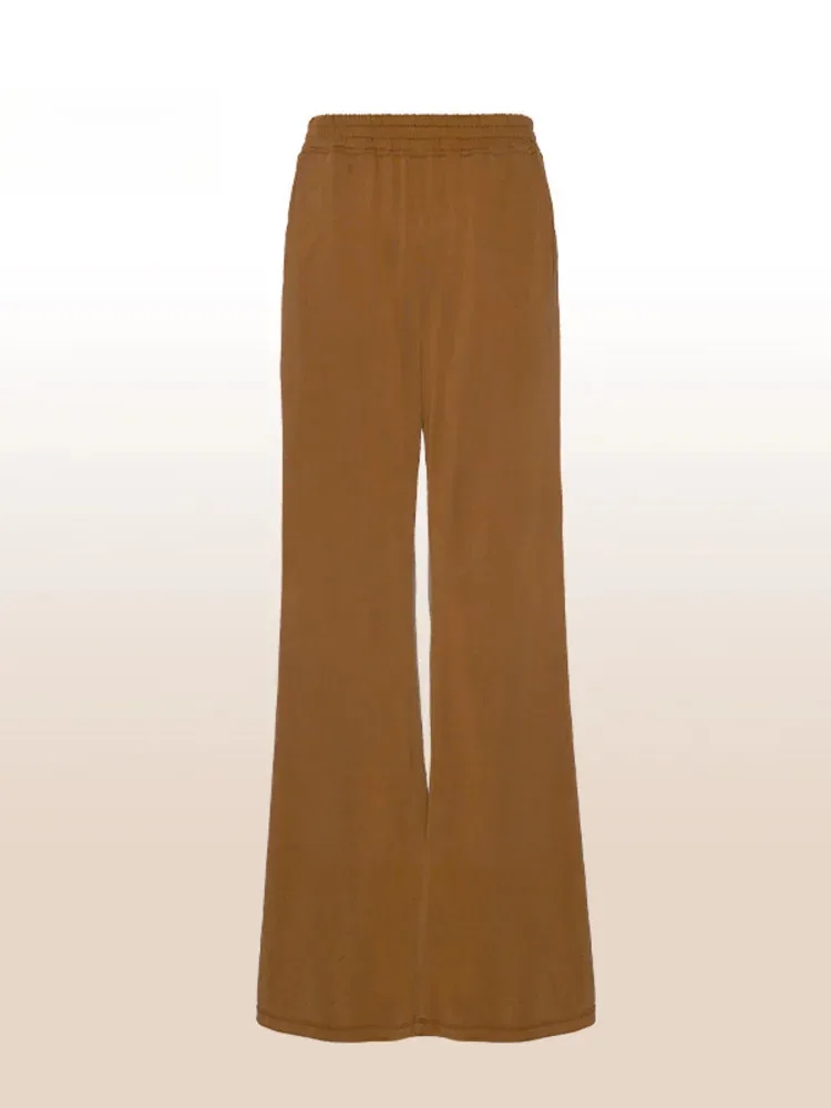 Solid Color High Waist Loose Wide Leg Pants for Women Ballet Dance Performance Practice Trousers Flowing Silhouette Trousers