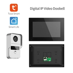 Sistema de Control de acceso para timbre de puerta, intercomunicador, vídeo, teléfono, cámara Digital Visual, POE, 2MP, 1080P, WIFI, 10 pulgadas