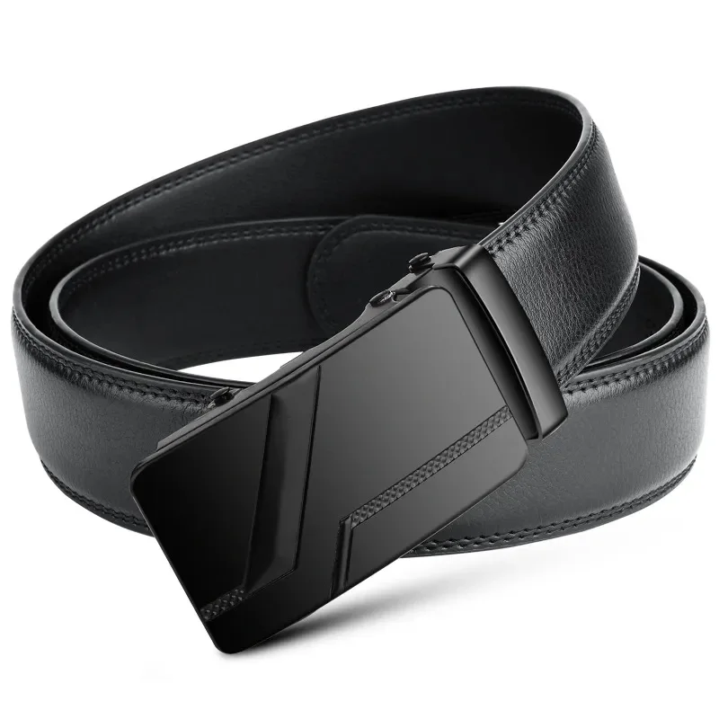 

Men's PU Leather Belt Fashion Automatic Buckle Belt for Popular Business High Quality Male Belt