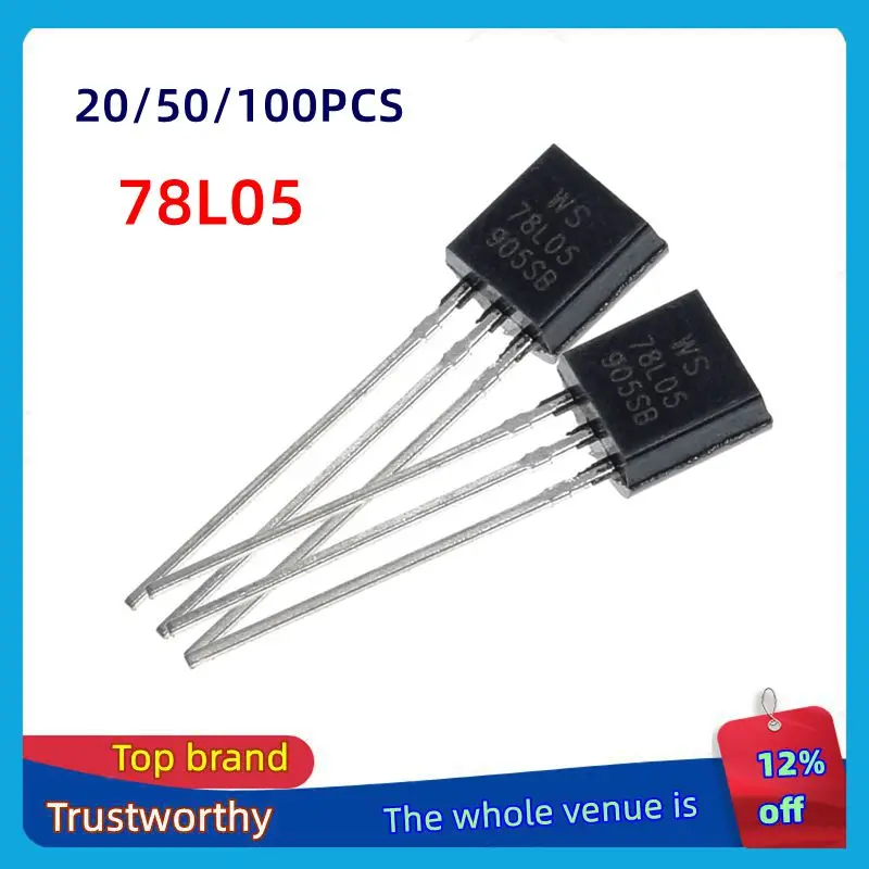 20/50/100 قطعة 78L05 L78L05 منظمات الجهد الخطي 5.0 فولت 0.1A إيجابي