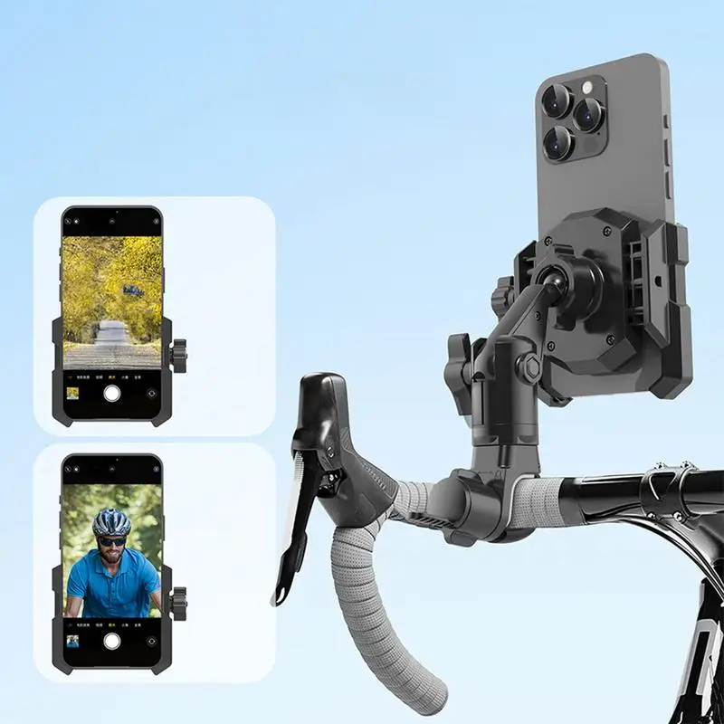 

Motorcycle Phone Mount Scooter Phone Clip Cycling Phone Stand Handlebar Mount Motorcycle Cell Phone Holder Handlebar Clamp For