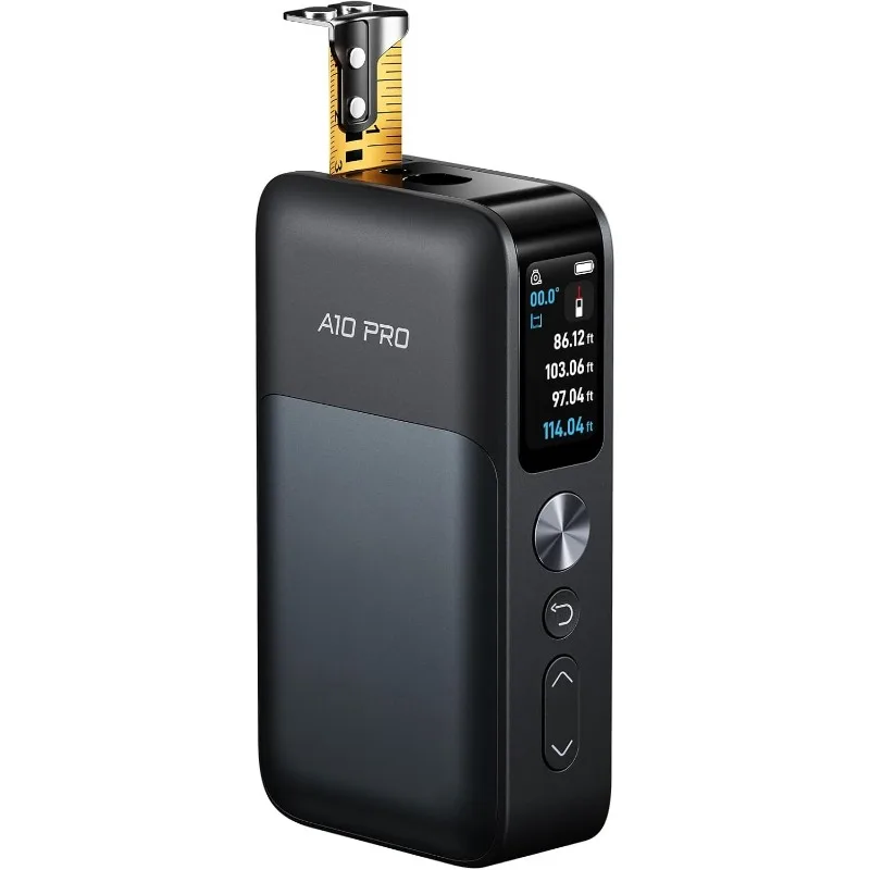 A10 Pro 2-in-1 Digital Laser Tape Measure With HD IPS Color Display,165Ft Rechargeable Laser Measurement Tool & 9.8Ft Measuring