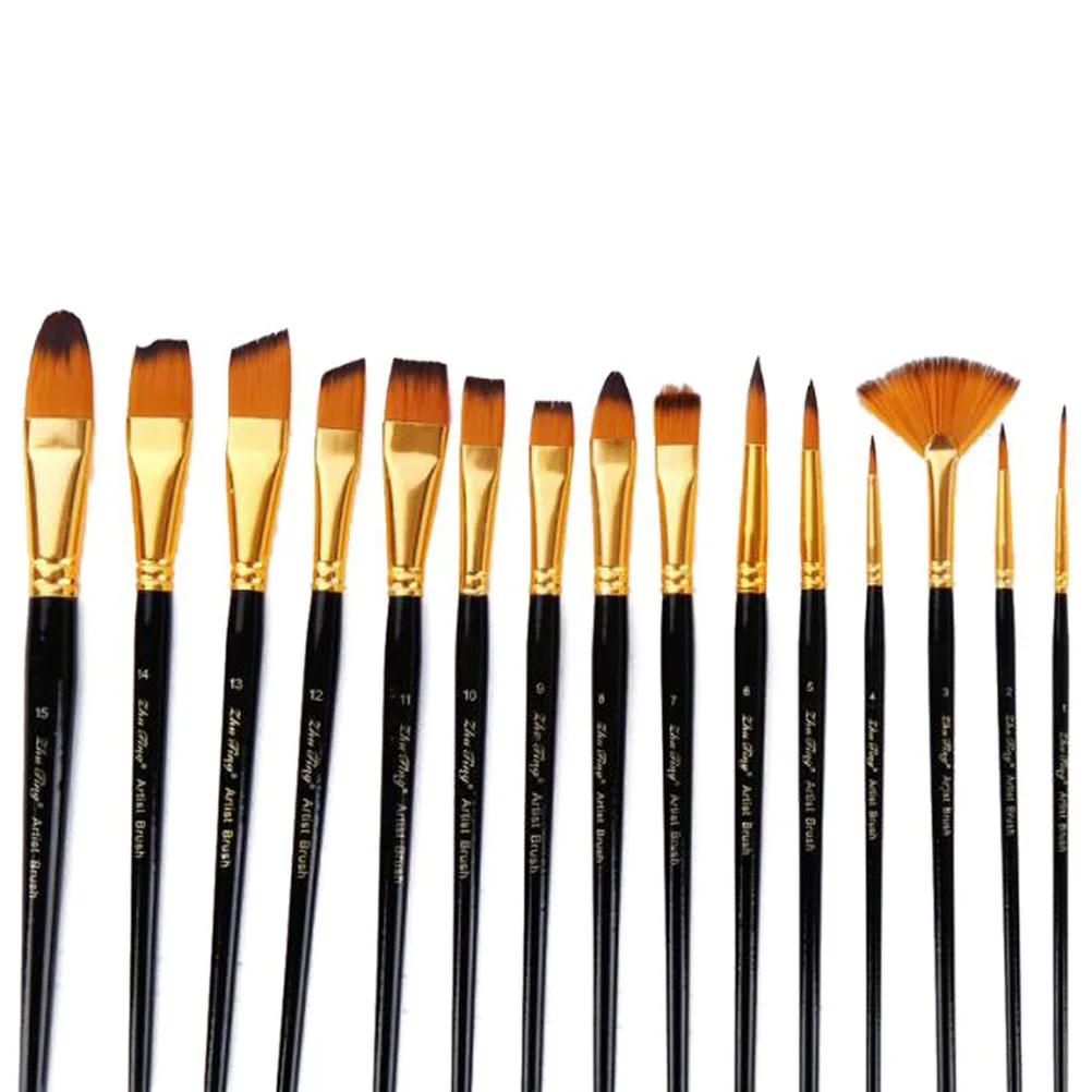 

Paint Brush Set For Acrylic Watercolor Oil Gouache Face Painting Oil Painting Durable No Shed Bristles Lightweight Art