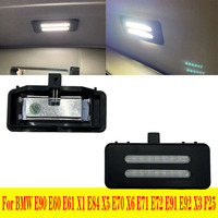 2Pcs LED Interior Sun Visor Vanity Mirror Lamps For BMW E90 X1 E84 X5 E70 X6 E71 E72 E91 E92 X3 F25 E60 E61 Reading Lights